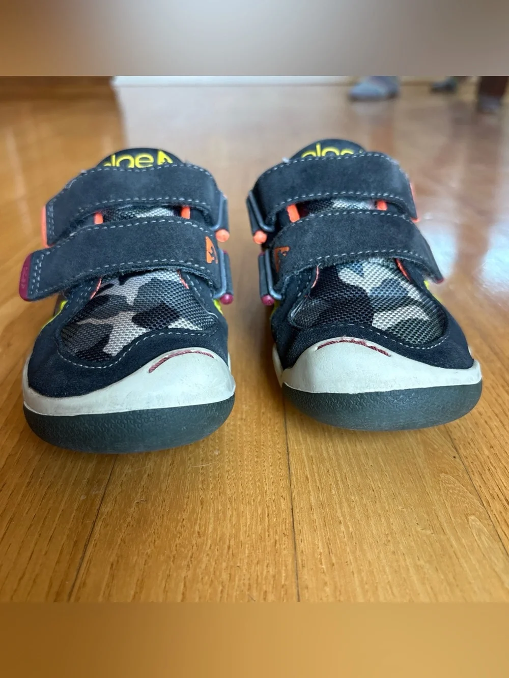 Plae Ty Raven Camo Shoes Suede Boys Kid Camouflage Strap Sneakers Toddler Size 9